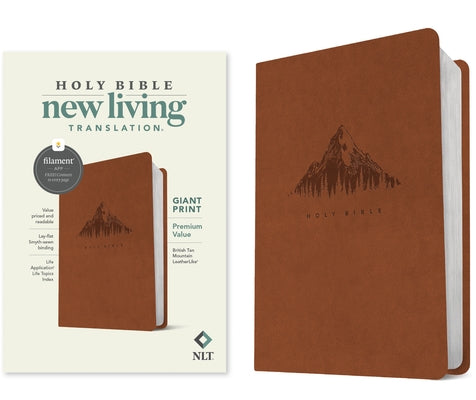 NLT Giant Print Premium Value Bible, Filament Enabled (Leatherlike, British Tan Mountain) by Tyndale