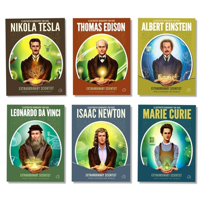 Illustrated Biography for Kids: Extraordinary Scientists Who Changed the World: Set of 6 Books by Wonder House Books