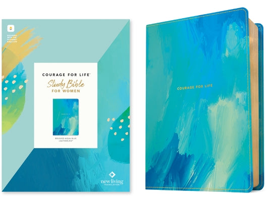 NLT Courage for Life Study Bible for Women, Filament Enabled (Leatherlike, Brushed Aqua Blue) by New Living Translation