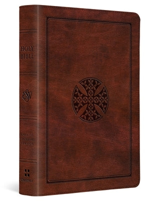 ESV Large Print Compact Bible, Red Letter (Trutone, Brown, Mosaic Cross Design) by Esv Bibles