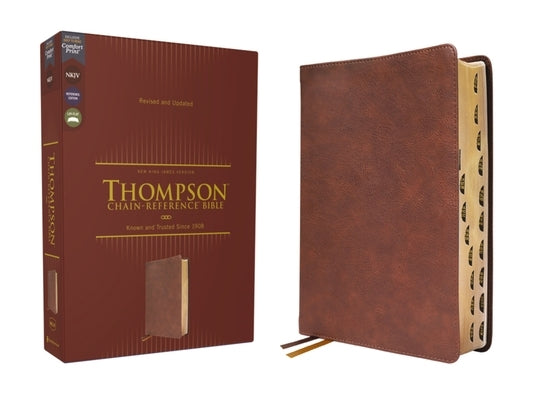 Nkjv, Thompson Chain-Reference Bible, Leathersoft, Brown, Red Letter, Thumb Indexed, Comfort Print by Thompson, Frank Charles