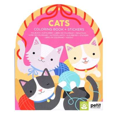 Cats Coloring Book + Stickers by Petit Collage