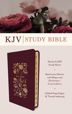 The KJV Study Bible, Indexed (Crimson Bouquet) by Hudson, Christopher D.