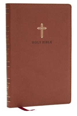 NKJV Holy Bible, Ultra Thinline, Brown Leathersoft, Red Letter, Comfort Print by Thomas Nelson