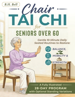 Chair Tai Chi for Seniors Over 60: Gentle 10-Minute Daily Seated Routines to Restore Balance, Mobility & Strength - A Fully Illustrated 28-Day Program by Bell, B. H.