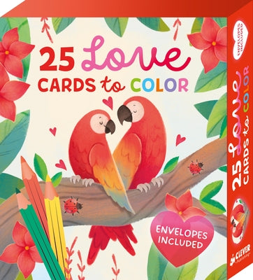 25 Love Cards to Color: Envelopes Included by Clever Publishing