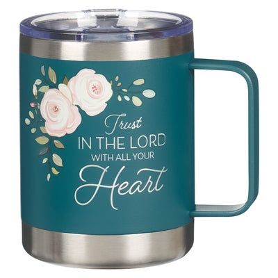 Christian Art Gifts Sturdy Stainless Steel Camp Style Scripture Travel Mug for Women: Trust in the Lord, Inspirational Bible Verse, Insulated Cup for by Christian Art Gifts