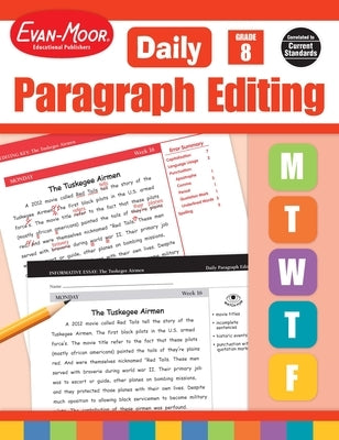 Daily Paragraph Editing, Grade 8 Teacher Edition by Evan-Moor Educational Publishers