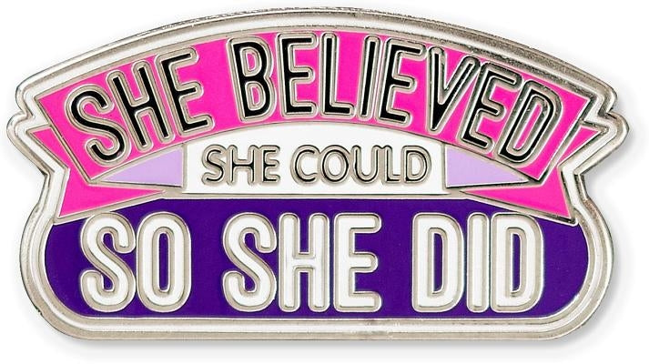 Enamel Pin She Believed She Could by Peter Pauper Press, Inc