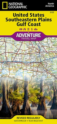 United States, Southeastern Plains and Gulf Coast Map by National Geographic Maps