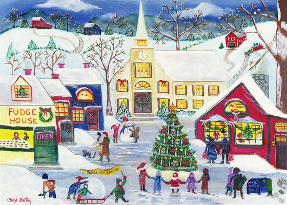 Yuletide Village Deluxe Boxed Holiday Cards by Peter Pauper Press Inc