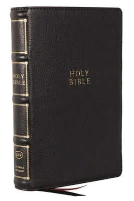 Kjv, Compact Center-Column Reference Bible, Genuine Leather, Black, Red Letter, Comfort Print by Thomas Nelson