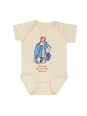 Paddington Bear: Please Take Care Baby Bodysuit - 6 Mo by Out of Print