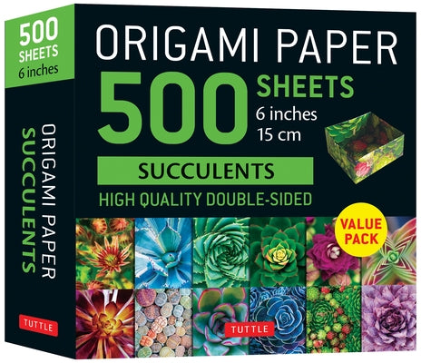 Origami Paper 500 Sheets Succulents 6 (15 CM): Tuttle Origami Paper: Double-Sided Origami Sheets with 12 Different Photographs (Instructions for 6 Pro by Tuttle Studio