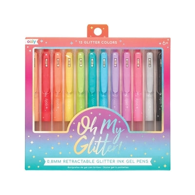 Oh My Glitter Retractable Glitter Gel Pens 12 by 