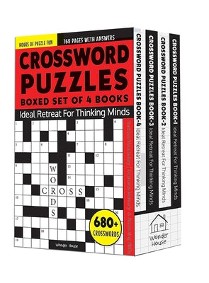 Crossword Puzzles Boxed Set [4 Books] - 680+ Engaging Crossword Puzzles / Page Count: 768 /8000+ Words for Vocabulary Building / Puzzles with Answer S by Wonder House Books