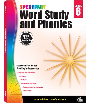 Spectrum Word Study and Phonics, Grade 6: Volume 85 by Spectrum