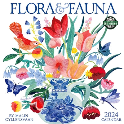 Flora & Fauna 2024 Wall Calendar: By Malin Gyllensvaan by Amber Lotus Publishing