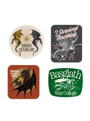 Rebecca Yarros's Fourth Wing: Dragon Rider Stickers - Sticker Set of 4 by Out of Print