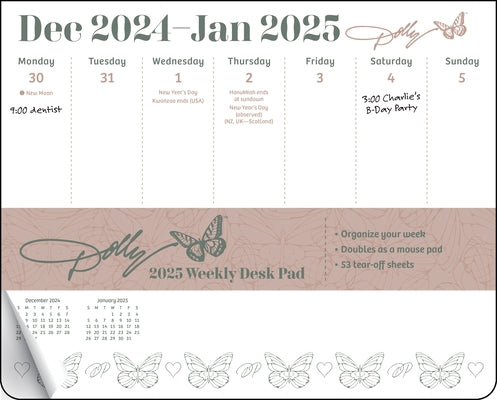 Dolly Parton 2025 Weekly Desk Pad Calendar by Andrews McMeel Publishing