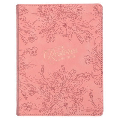 Journal Handy Pink He Restores My Soul Ps. 23:3 by Christian Art Gifts