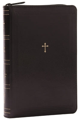 NKJV Compact Paragraph-Style Bible W/ 43,000 Cross References, Black Leathersoft with Zipper, Red Letter, Comfort Print: Holy Bible, New King James Ve by Thomas Nelson