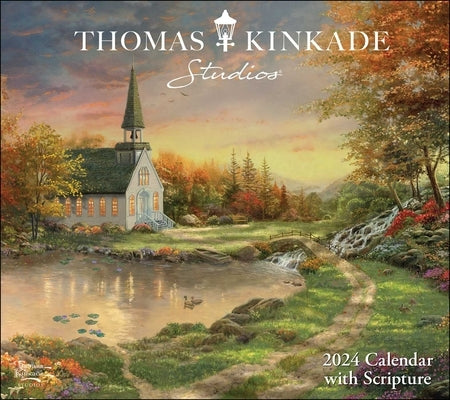 Thomas Kinkade Studios 2024 Deluxe Wall Calendar with Scripture by Kinkade, Thomas