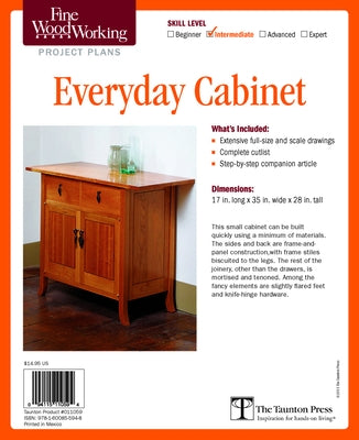 Fine Woodworking's Everyday Cabinet Plan by Editors of Fine Woodworking