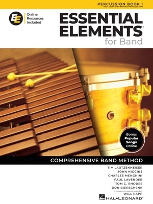 Essential Elements for Band Percussion Book 1 with Eei Online Resources Percussion Method Book and Sheet Music for Students and Teachers Band Method S by Lautzenheiser, Tim