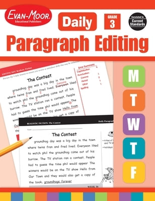 Daily Paragraph Editing, Grade 3 Teacher Edition by Evan-Moor Educational Publishers