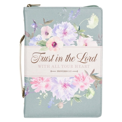 Christian Art Gifts Fashion Vegan Leather Bible Cover for Women: Trust in the Lord - Inspirational Bible Verse, Sturdy Easy Carry Book Case W/Pen Loop by Christian Art Gifts