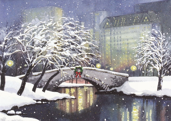 Snowfall in the Park Deluxe Boxed Holiday Cards by Peter Pauper Press Inc
