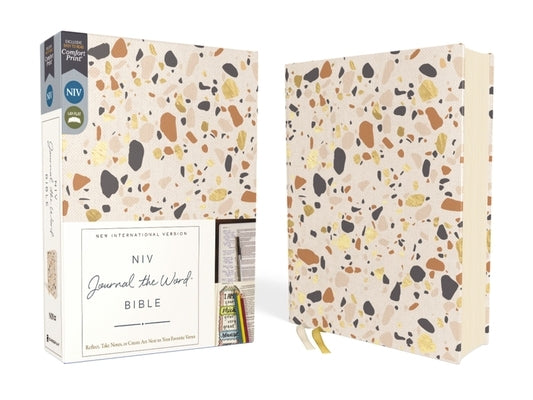 Niv, Journal the Word Bible (Perfect for Note-Taking), Cloth Over Board, Cream, Red Letter, Comfort Print: Reflect, Take Notes, or Create Art Next to by Zondervan