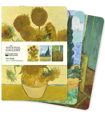 National Gallery: Van Gogh Set of 3 MIDI Notebooks by Flame Tree Studio