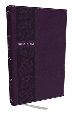 NKJV Personal Size Large Print Bible with 43,000 Cross References, Purple Leathersoft, Red Letter, Comfort Print by Thomas Nelson
