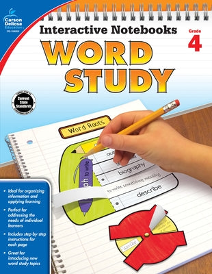 Interactive Notebooks Word Study, Grade 4 by Carson Dellosa Education