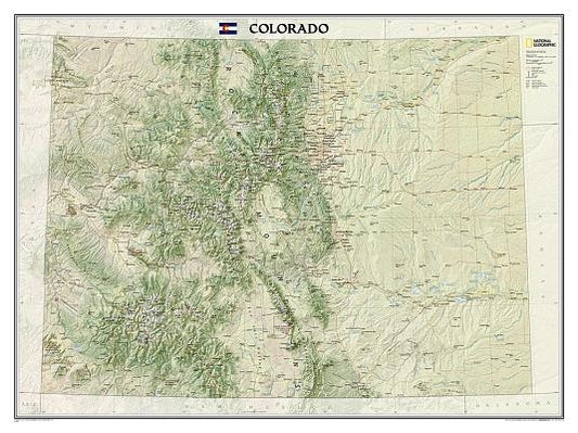 National Geographic Colorado Wall Map (40.5 X 30.25 In) by National Geographic Maps
