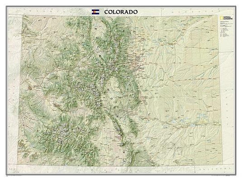 National Geographic Colorado Wall Map (40.5 X 30.25 In) by National Geographic Maps