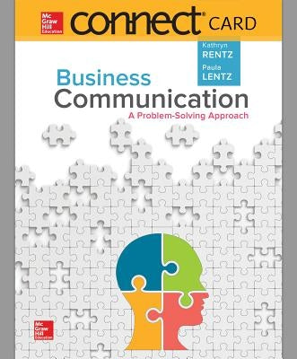 Connect 1-Semester Access Card for Business Communication by Rentz, Kathryn