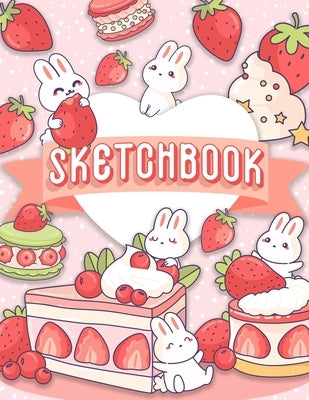 Sketchbook: 120 Blank Pages w/ mini Kawaii character (Sketchbook for Kids) by Powers, Emilie Marie