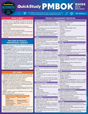 Quickstudy Pmbok Guide Quick Reference - For 7th Edition: Laminated Test-Prep by Ellis, Aileen