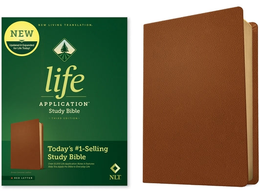 NLT Life Application Study Bible, Third Edition (Genuine Leather, Brown, Red Letter) by Tyndale