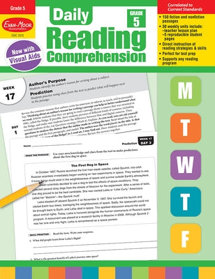 Daily Reading Comprehension, Grade 5 Teacher Edition by Evan-Moor Educational Publishers