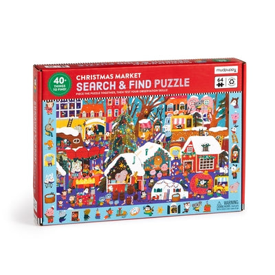 Christmas Market 64 Piece Search & Find Puzzle by Mudpuppy