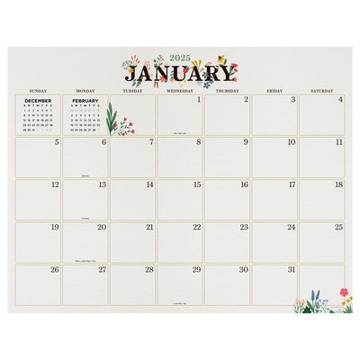 Cal 2025- Floral Large Desk Pad Monthly Blotter by TF Publishing