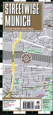 Streetwise Munich Map - Laminated City Center Street Map of Munich, Germany by Michelin