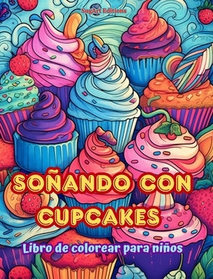 Soñando con cupcakes Libro de colorear para niños Diseños divertidos y adorables para amantes de la pastelería: Deliciosas imágenes de un mundo dulce by Editions, Sugart