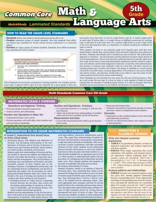 Ccss: Math & Language Arts - 5thgrade by Barcharts Inc