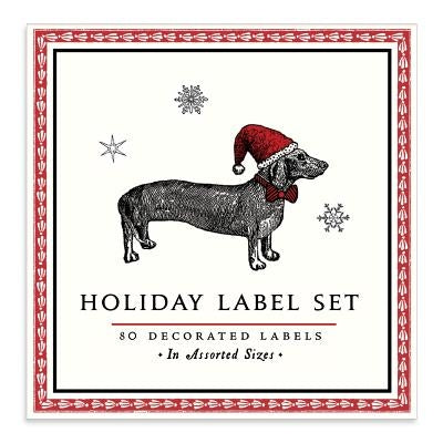 Alice Scott Christmas Dachshund Holiday Book of Labels by Galison