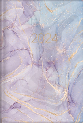 The Treasure of Wisdom - 2024 Daily Agenda - Purple Marble: A Daily Calendar, Schedule, and Appointment Book with an Inspirational Quotation or Bible by Richards, Jessie